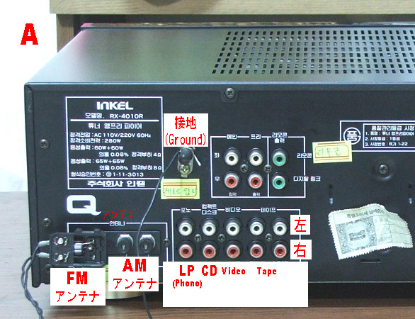 アナログプレイヤーとアンプの繋ぎ方