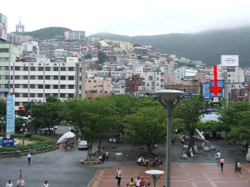 釜山駅の前