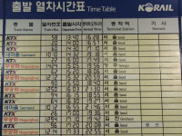 釜山駅：列車時刻表