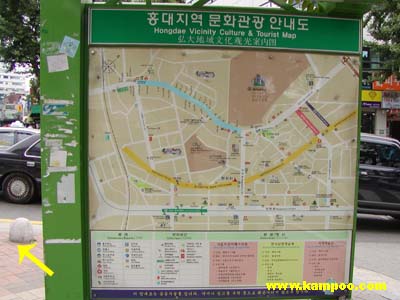 弘大入口周辺地図
