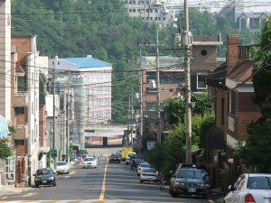 ソウル新村下宿の町