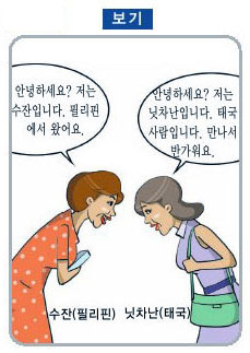 韓国語会話：話す練習