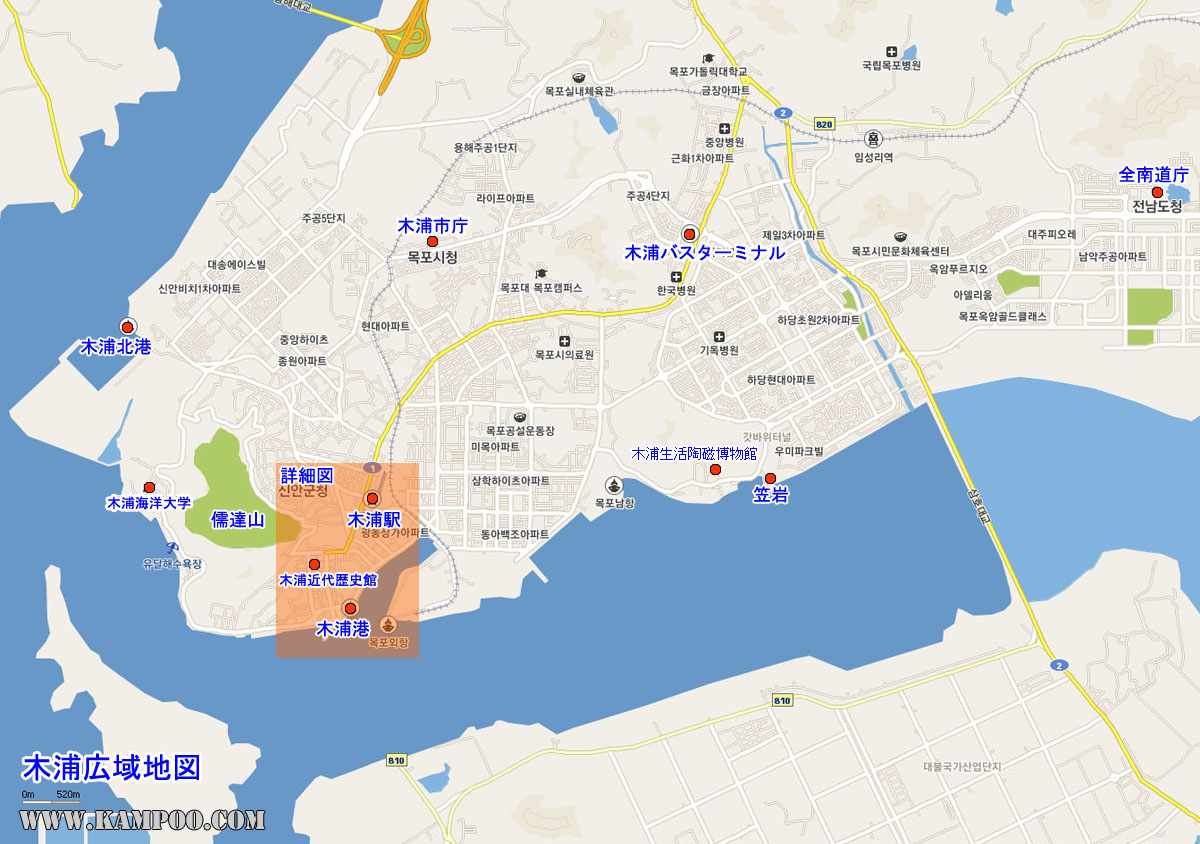 木浦広域地図
