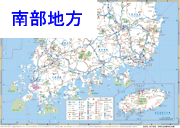 韓国南部地方観光地図