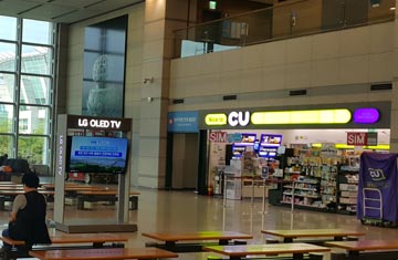 仁川空港到着ロビーのFゲート：CUの前