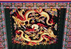 Dragons on throne hall ceiling