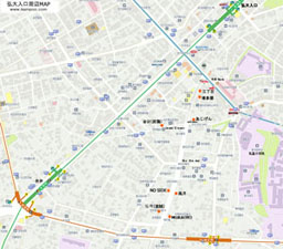 弘大入口周辺マップ